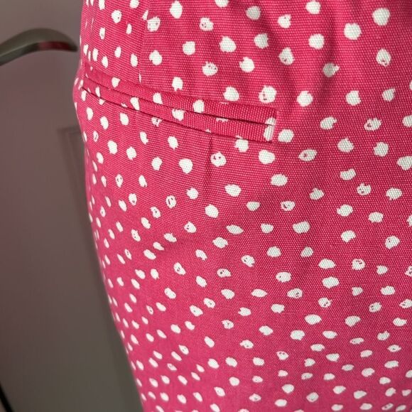 Brooks Brothers 346 Pink Polka Dot Skirt Cotton Denim NWOT SZ 12 - Picture 4 of 8